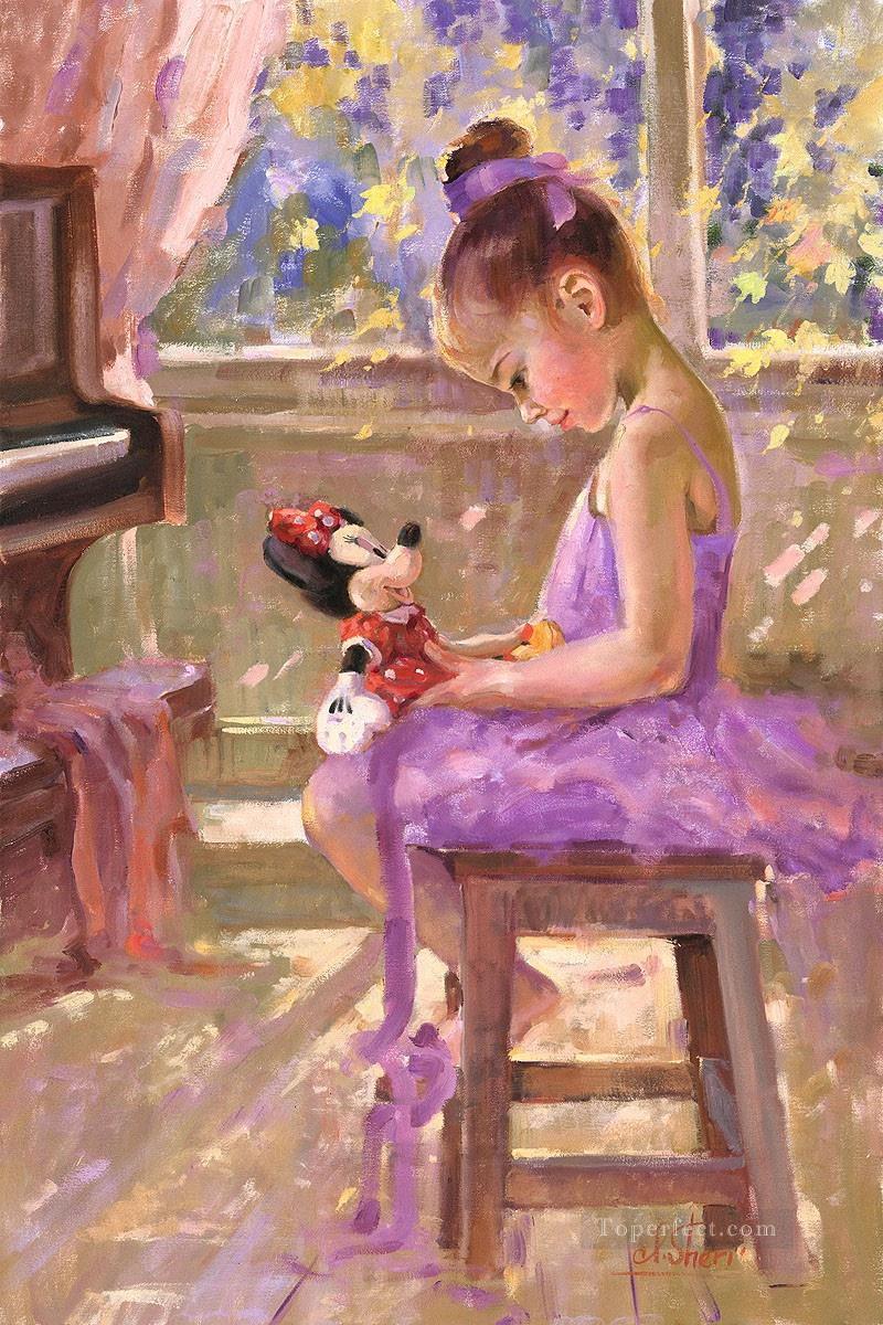 Minnie Mouse joyeuse est Disney Peintures à l'huile